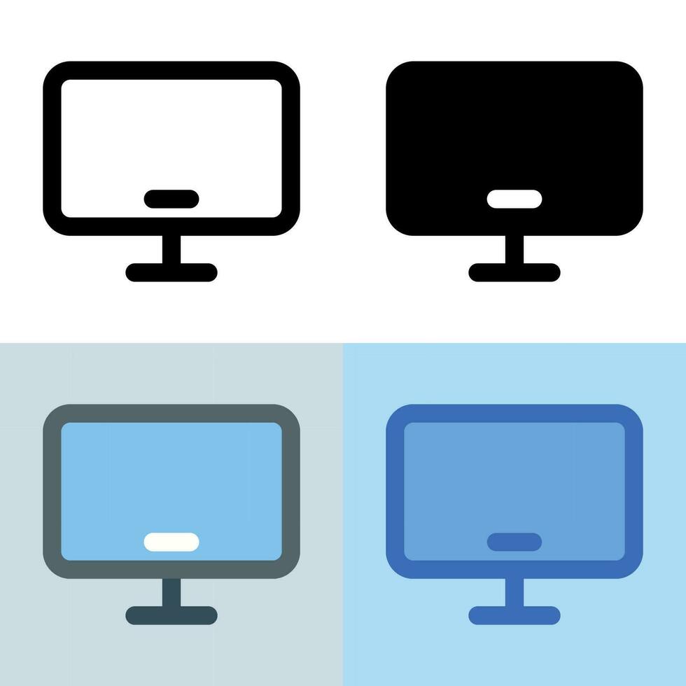 gráfico vectorial ilustrativo del icono del monitor. perfecto para interfaz de usuario, nueva aplicación, etc. vector