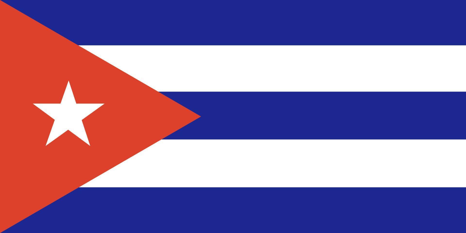 bandera cubana colores y proporciones oficiales. bandera nacional de cuba. vector