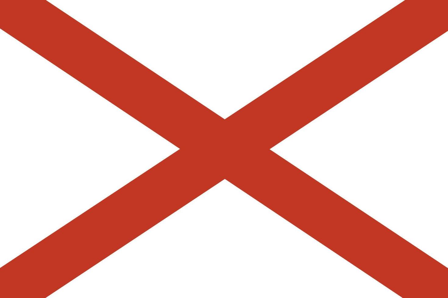 bandera del estado de alabama. colores y proporciones oficiales. bandera nacional de alabama. vector