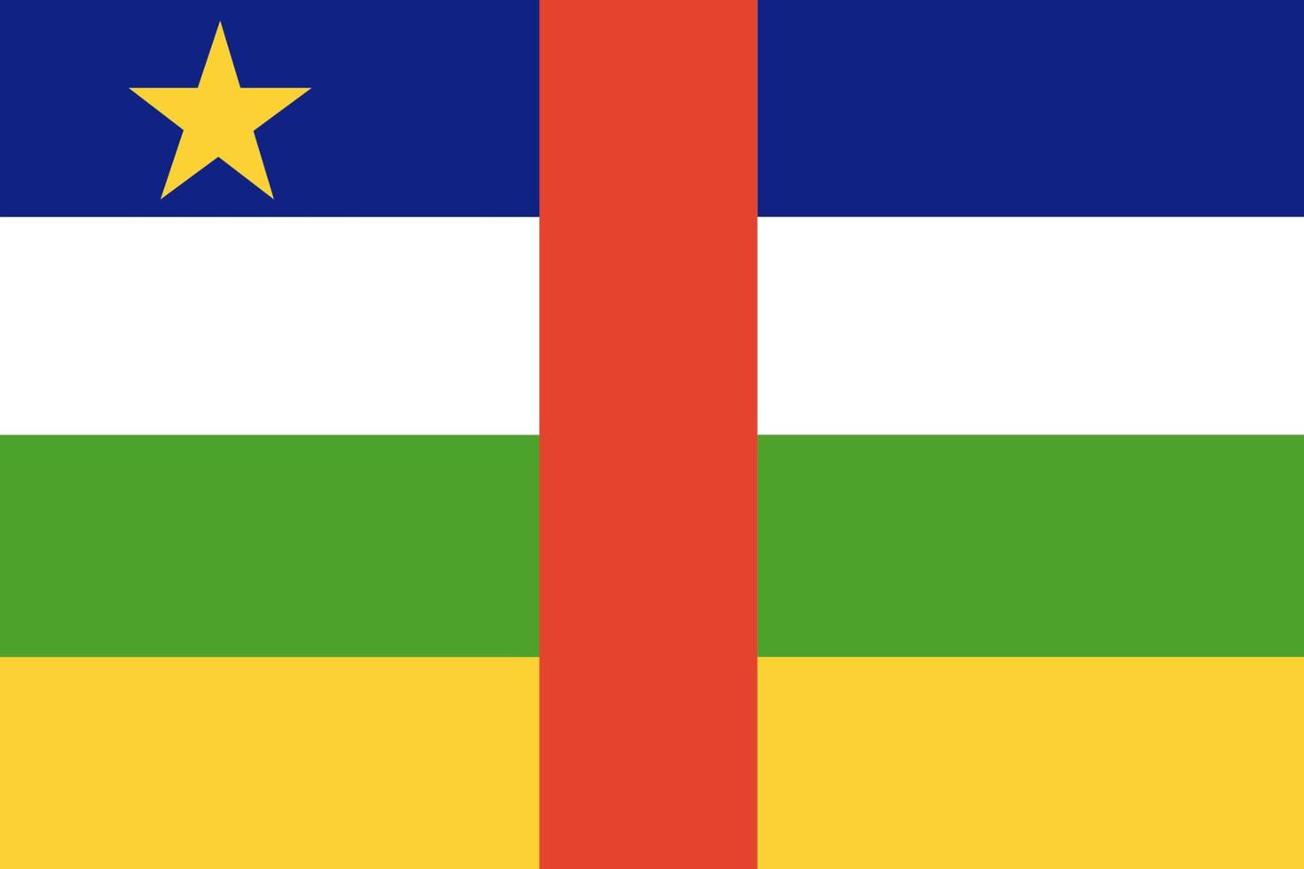bandera nacional de la república centroafricana. vector