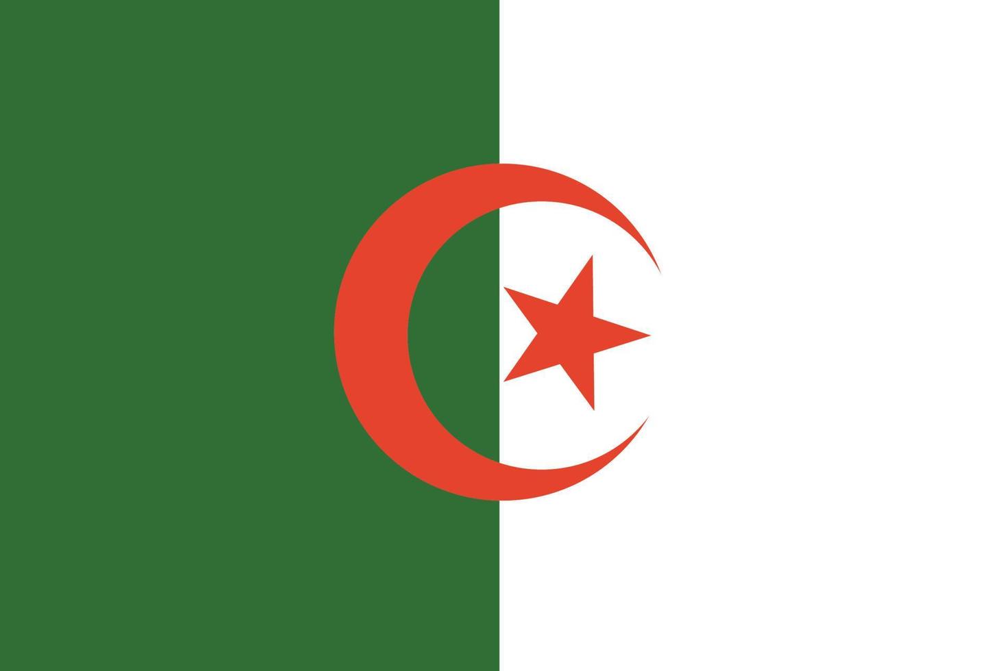 Algeria flag. Official colors and proportions. National Algeria flag. vector