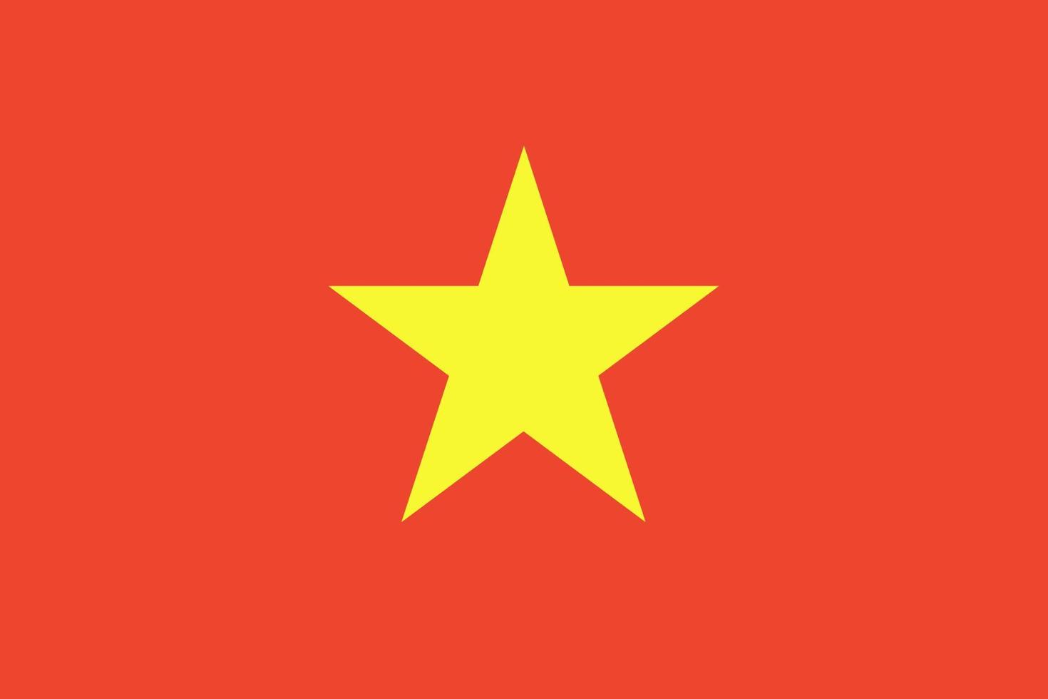 Vietnam flag. Official colors and proportions. National Vietnam flag. vector