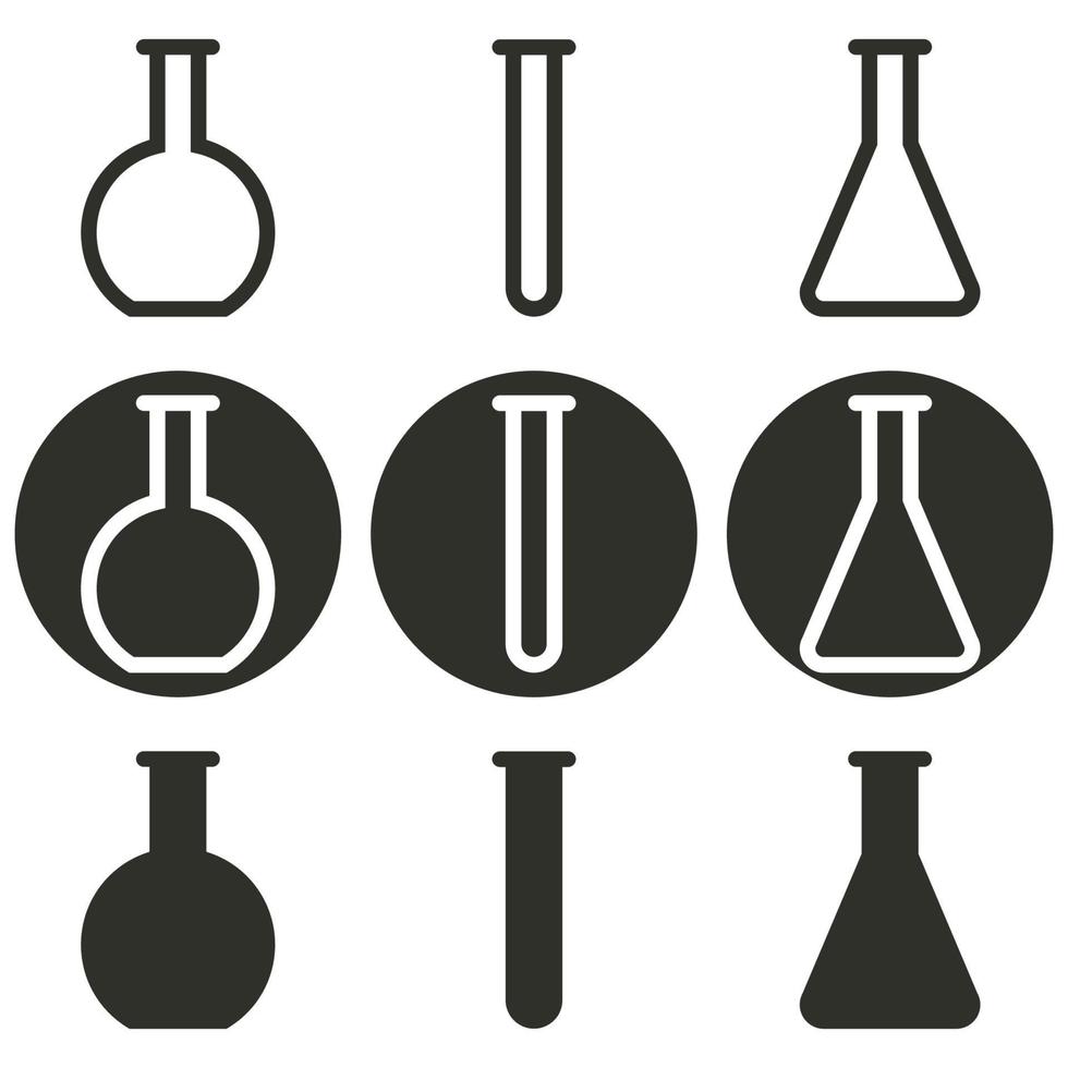 Vector illustration on the theme chemistry, flask