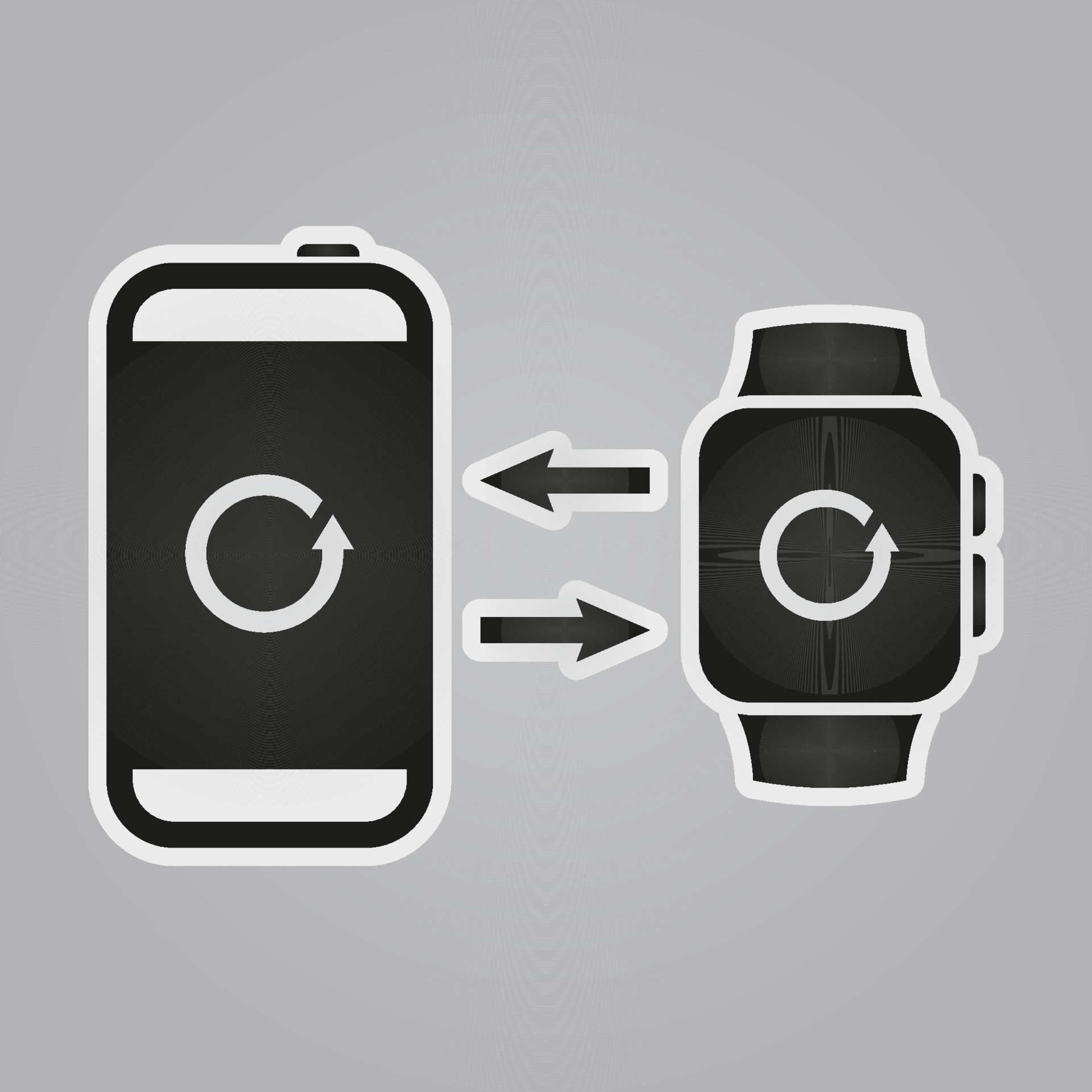 Synchronize your smartphone with smart watch. Simple isolated icons 6819094 Vector Art at Vecteezy Synchronize your smartphone with smart watch. Simple isolated icons 6819094 Vector Art at Vecteezy