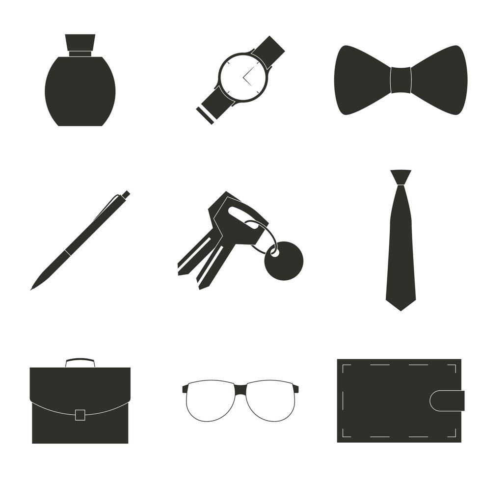 Vector illustration on the theme Men's Accessories