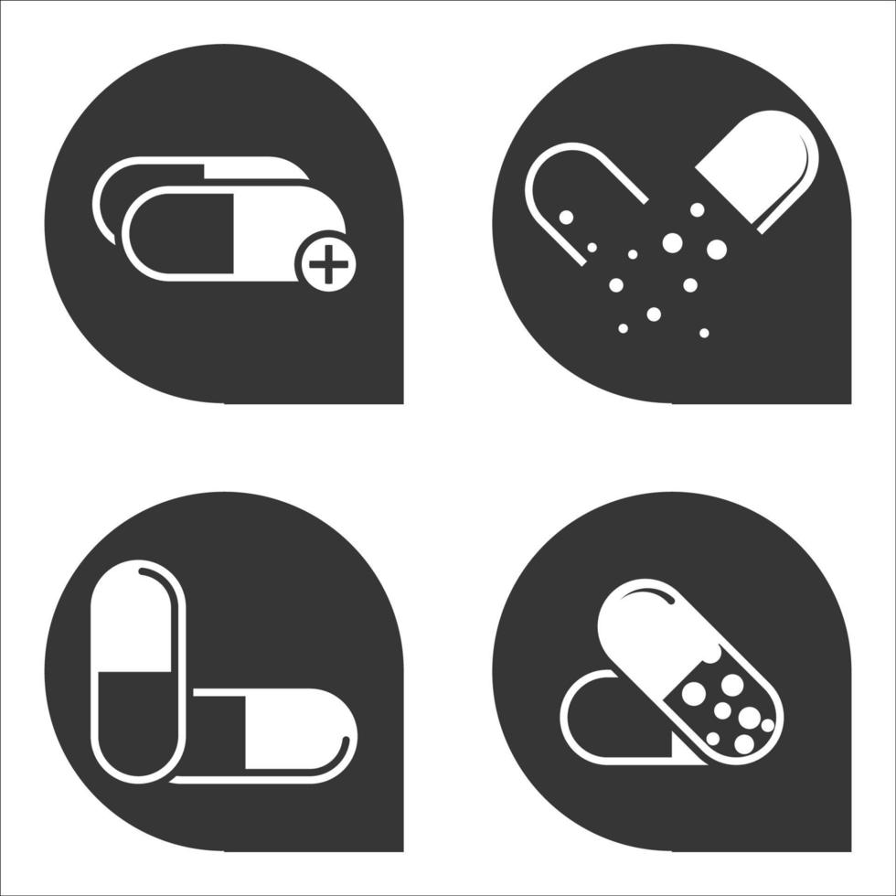 Vector illustration on the theme tablets and pills