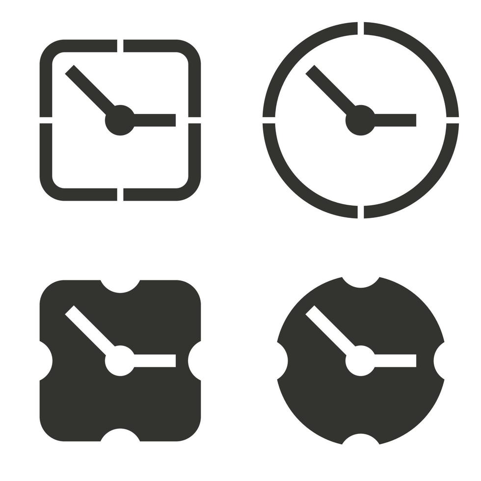 ilustración vectorial en el reloj del tema vector