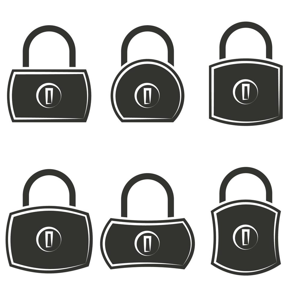 Vector illustration on the theme lock