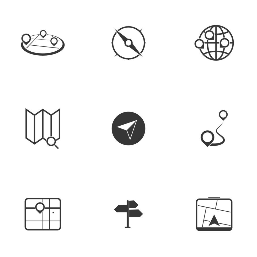 Map Icons and Location Icons vector