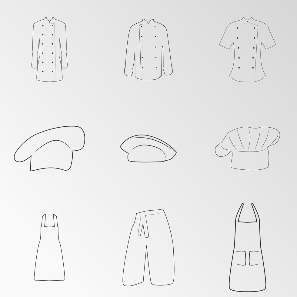 Vector illustration on the theme Cook uniform