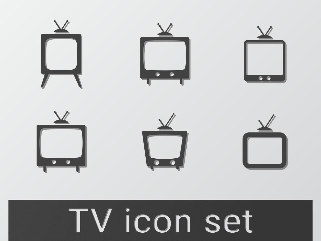 ilustración vectorial en el icono de tv de tema vector