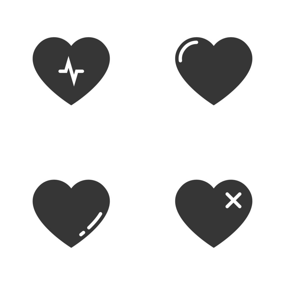 corazón de icono de vector simple