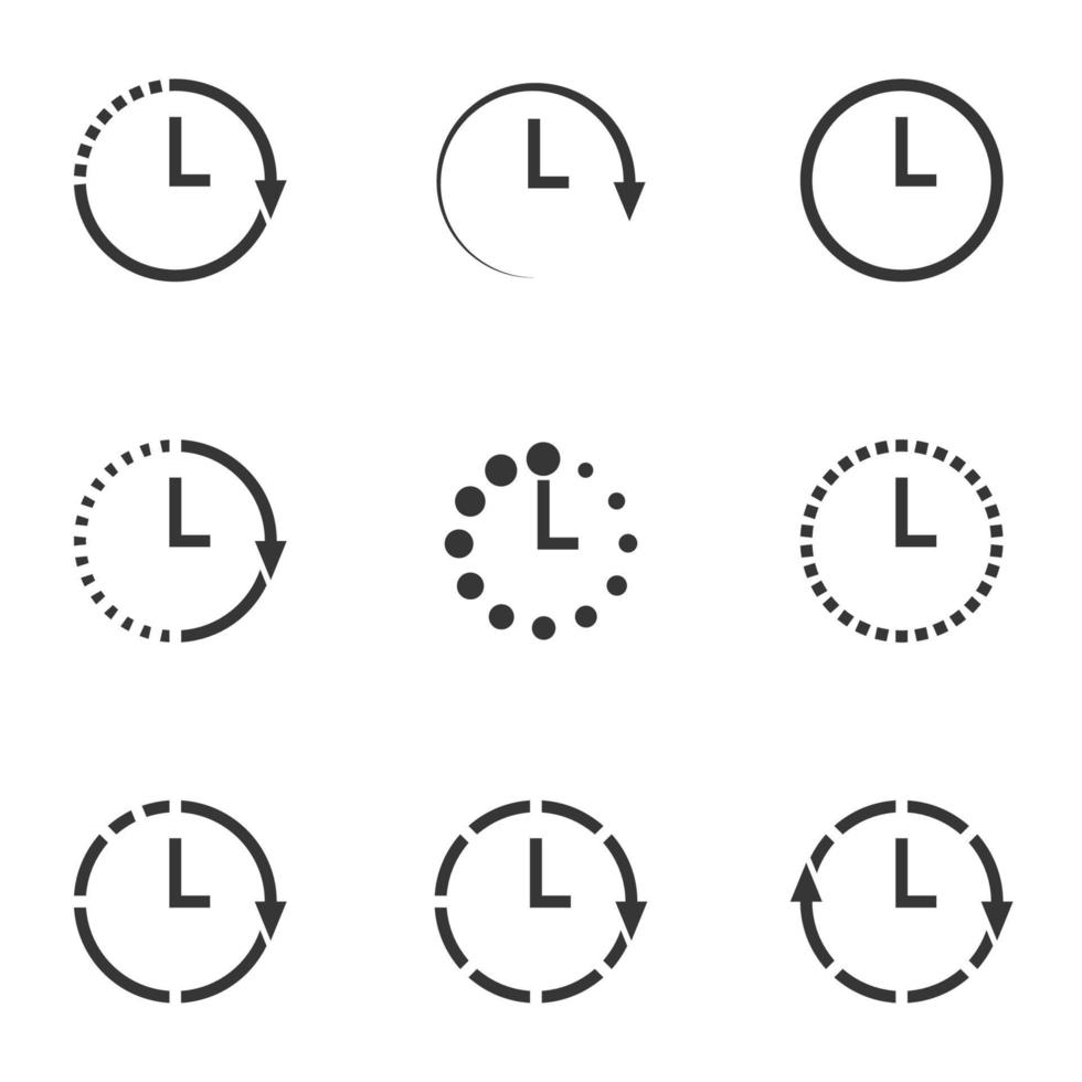 24 hours, clock Icon Isolated vector