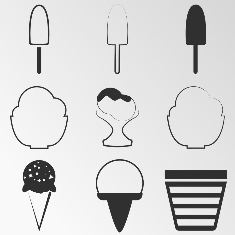 Vector illustration on the theme ice cream