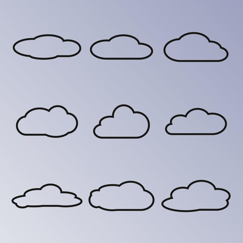 Vector illustration on the theme clouds