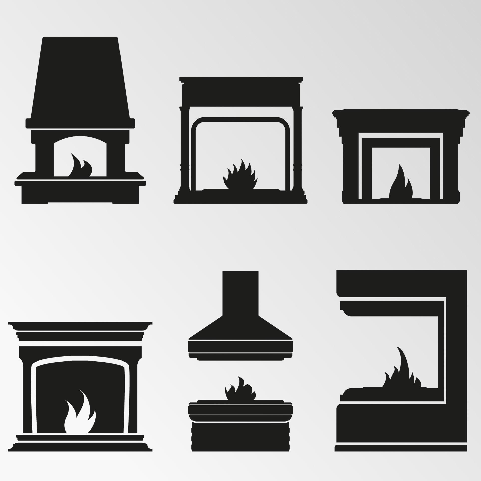 Vector illustration on the theme fireplaces 6819445 Vector Art at Vecteezy