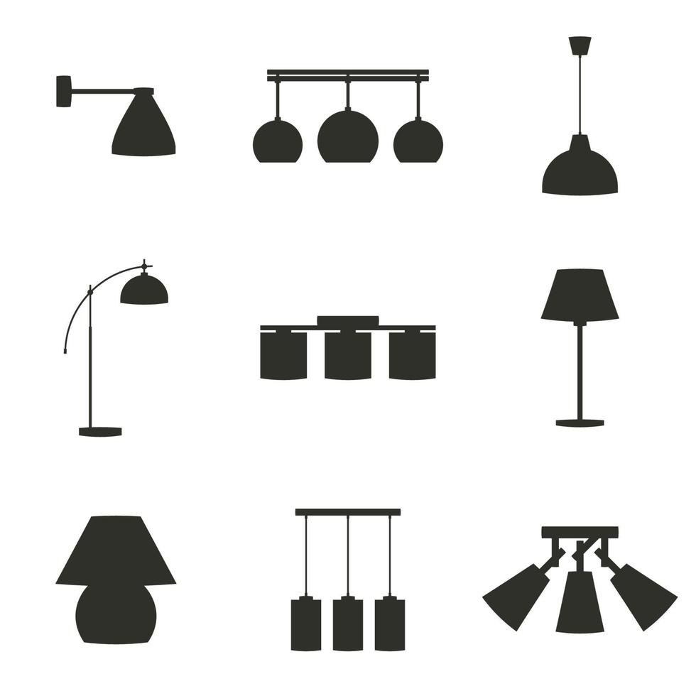 Vector illustration on the theme lamp illumination