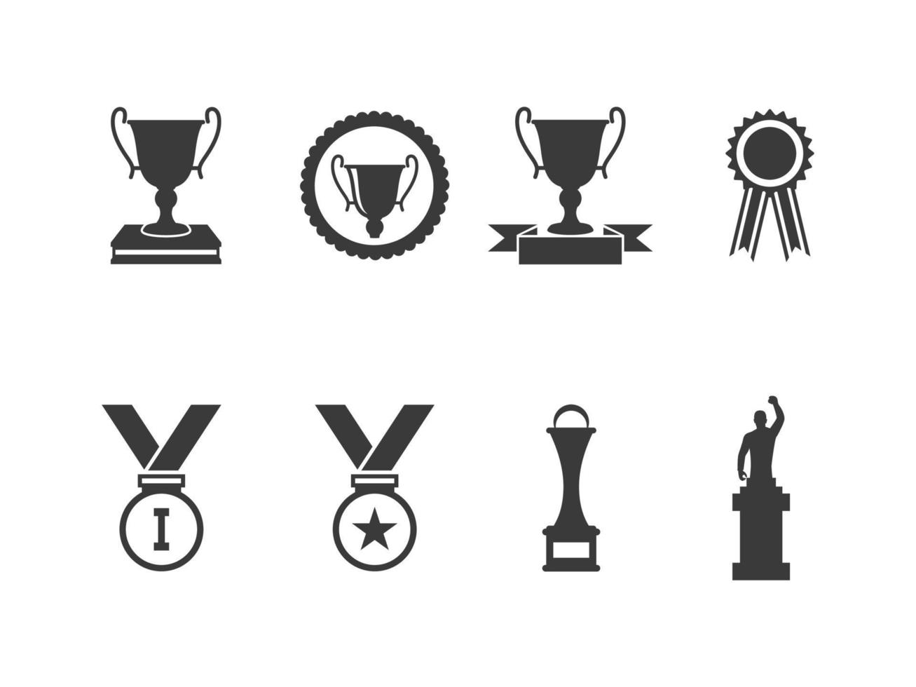 ilustración vectorial en los iconos de los premios temáticos vector