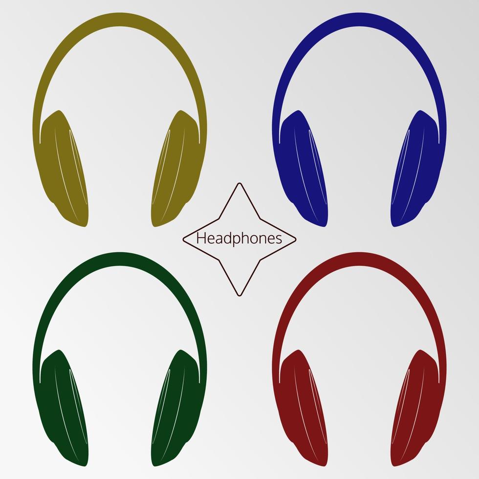 Vector illustration on the theme ofheadphones