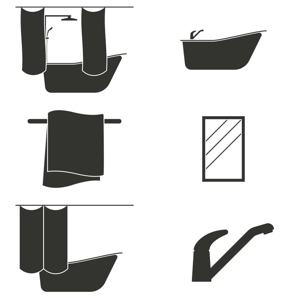ilustración vectorial en el baño temático vector