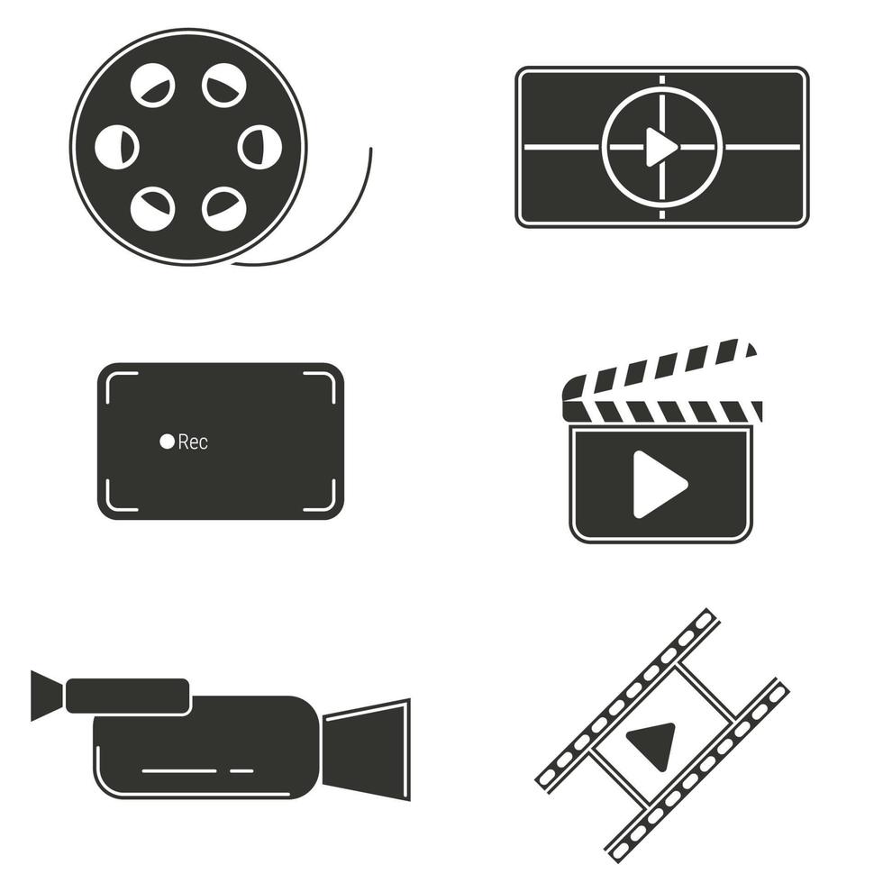 ilustración vectorial sobre el tema de grabación de vídeo, filmación vector