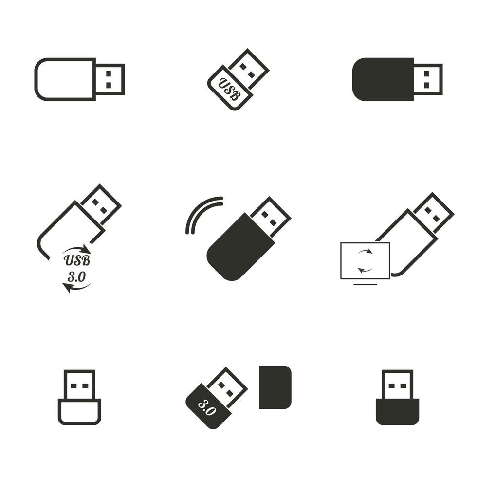 Vector illustration on the theme usb icons