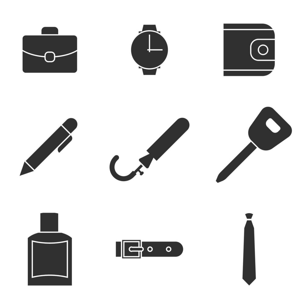 ilustración vectorial sobre el tema accesorios para hombres vector