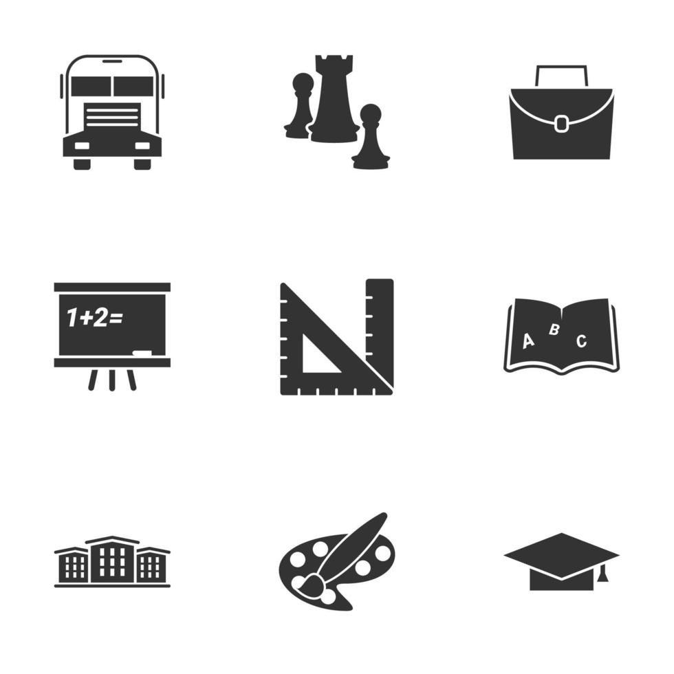 Icons for theme Education and study.White background vector