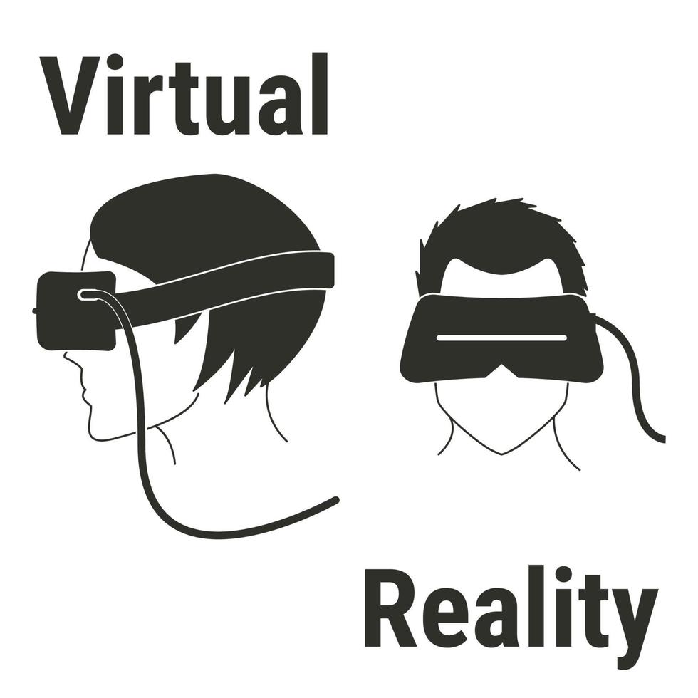 Vector illustration on the theme vr, virtual reality