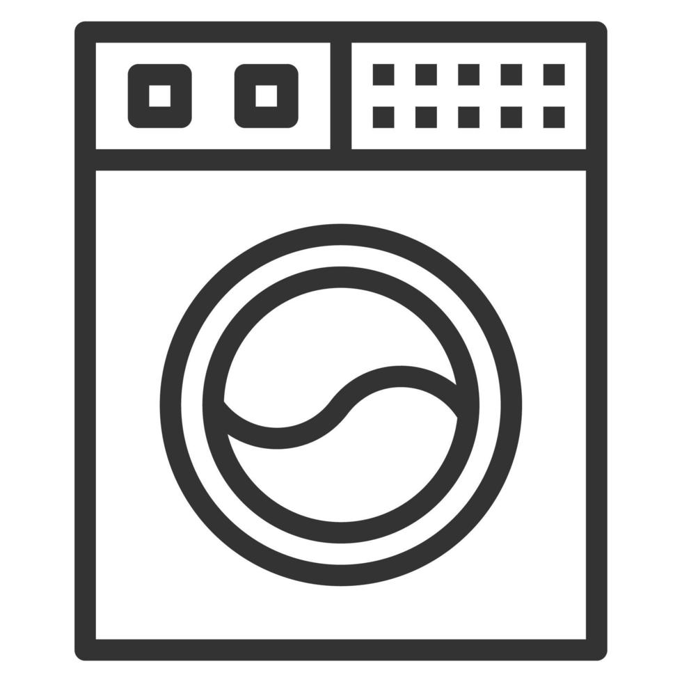 WASHING MACHINE LINE ICON VECTOR , LOGO