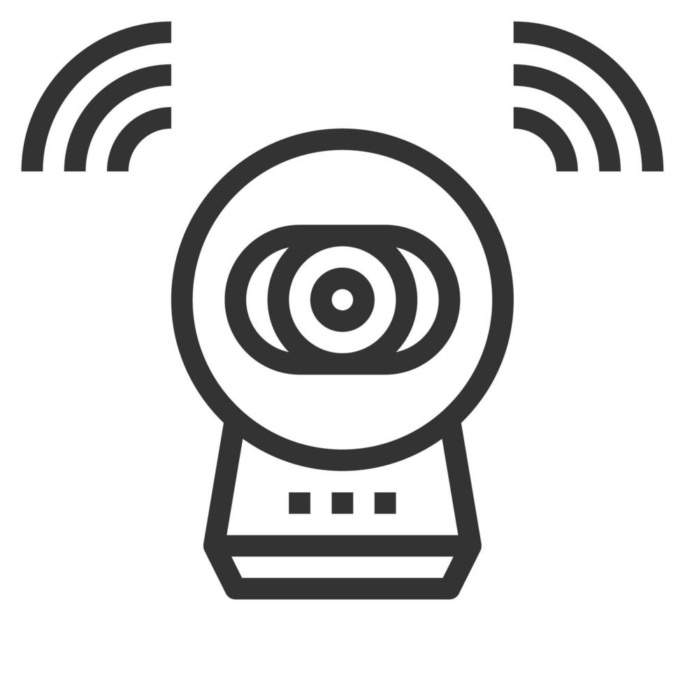 IP CAMERA LINE ICON VECTOR , LOGO