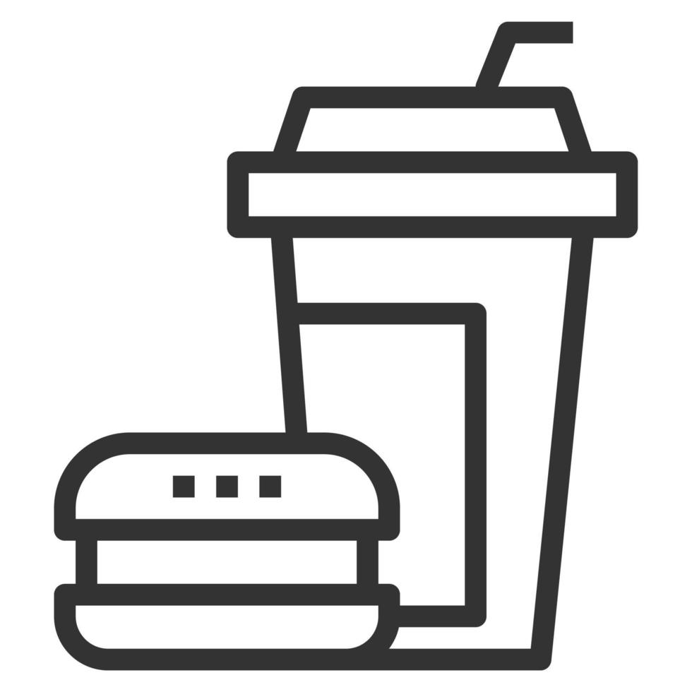 FAST FOOD LINE ICON LOGO VECTOR