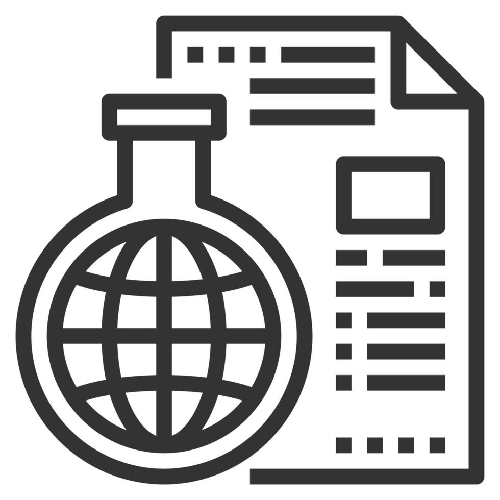 GLOBAL RESEARCH LINE ICON LOGO VECTOR