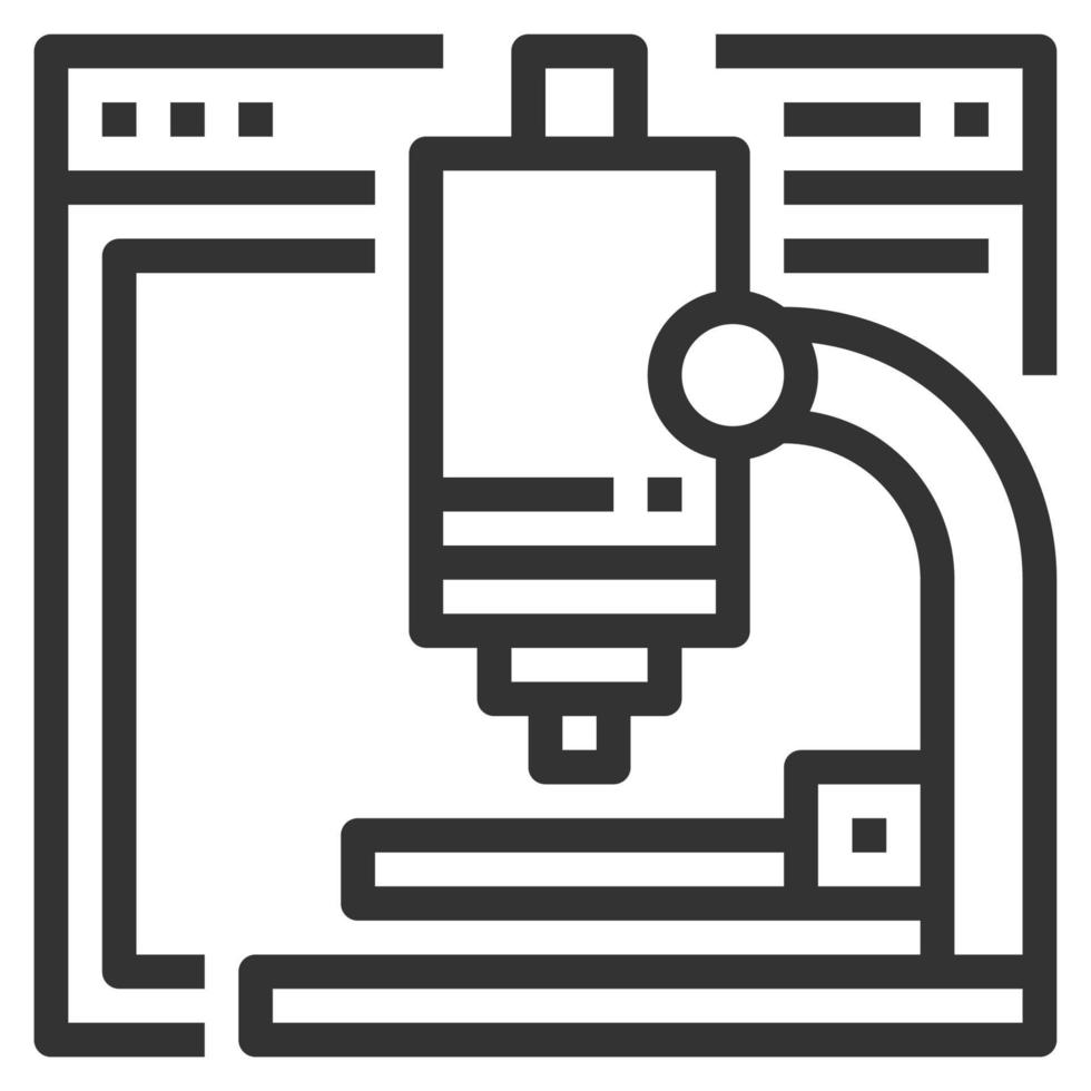 MICROSCOPE LINE ICON vector