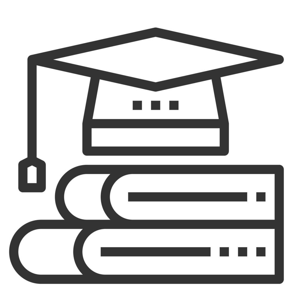 GRADUATION LINE ICON vector