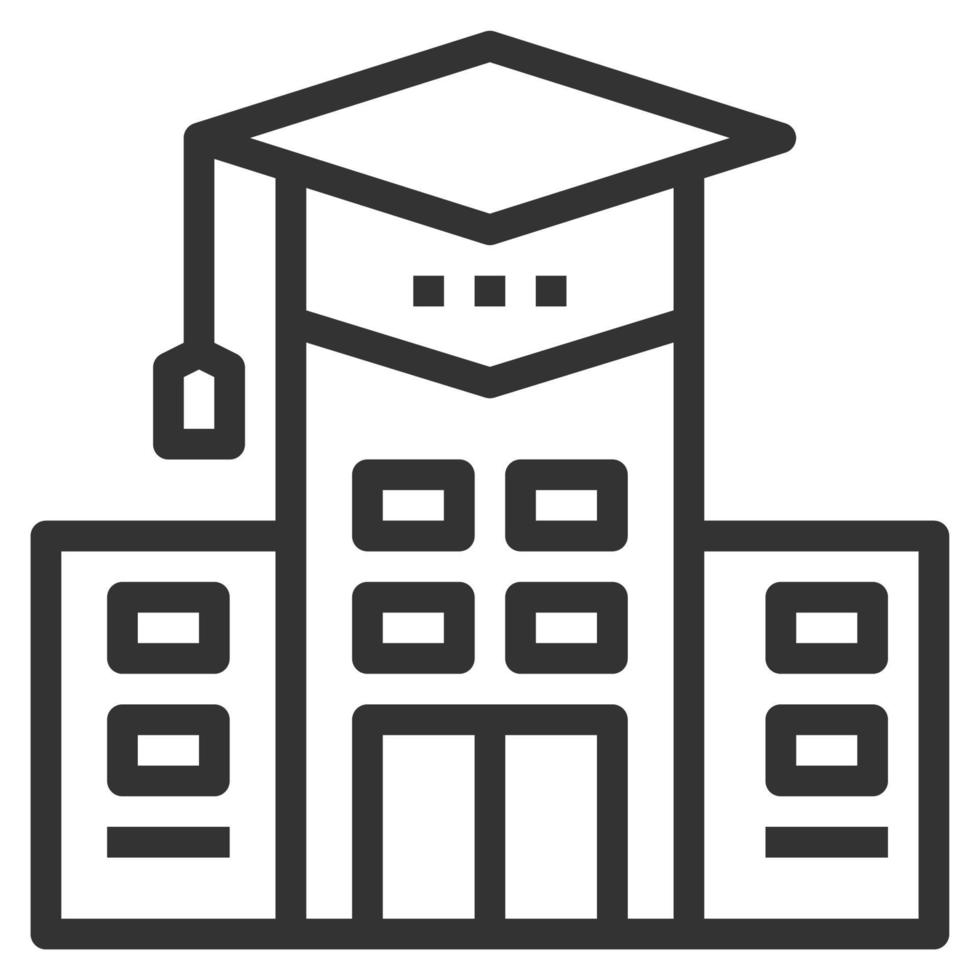 UNIVERSITY LINE ICON vector