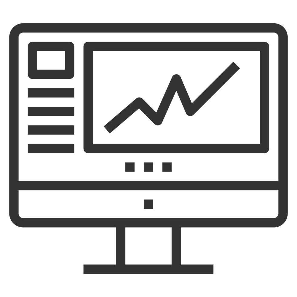 DESKTOP LINE ICON VECTOR , LOGO