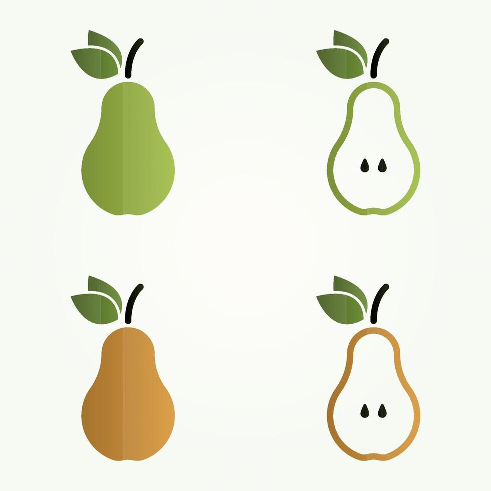 Illustration on a pear, vector