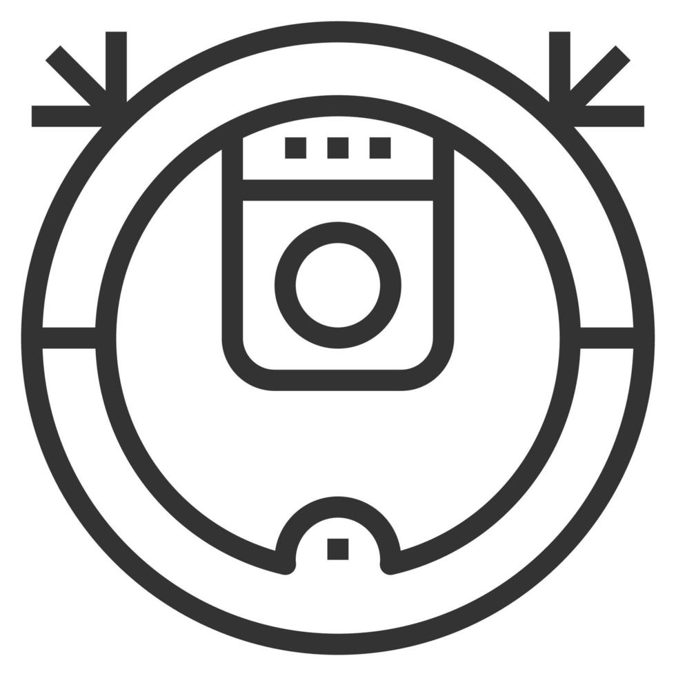 VACUUM CLEANER LINE ICON VECTOR , LOGO