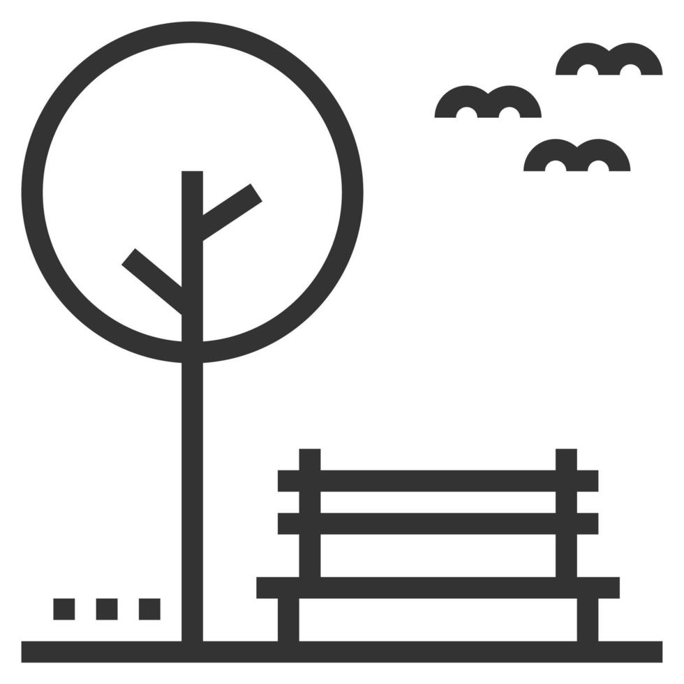 vector de logotipo de icono de línea de parque
