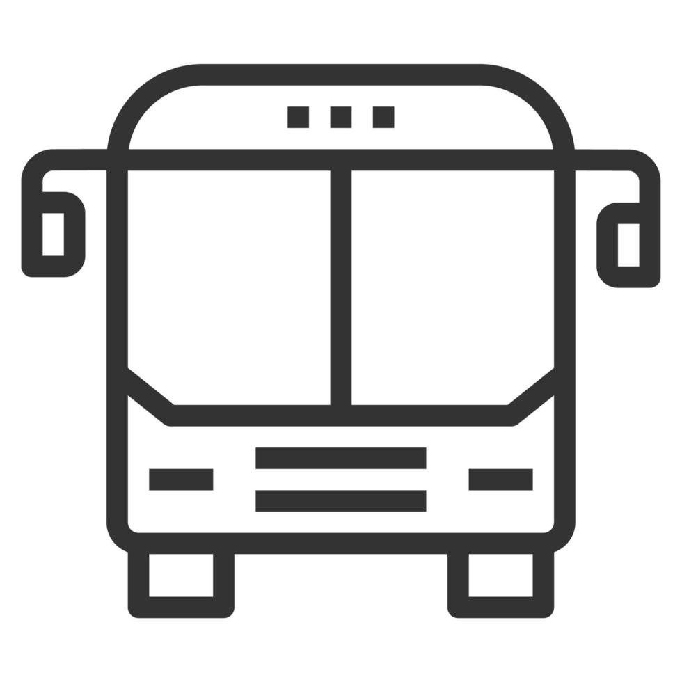 vector de logotipo de icono de línea de autobús