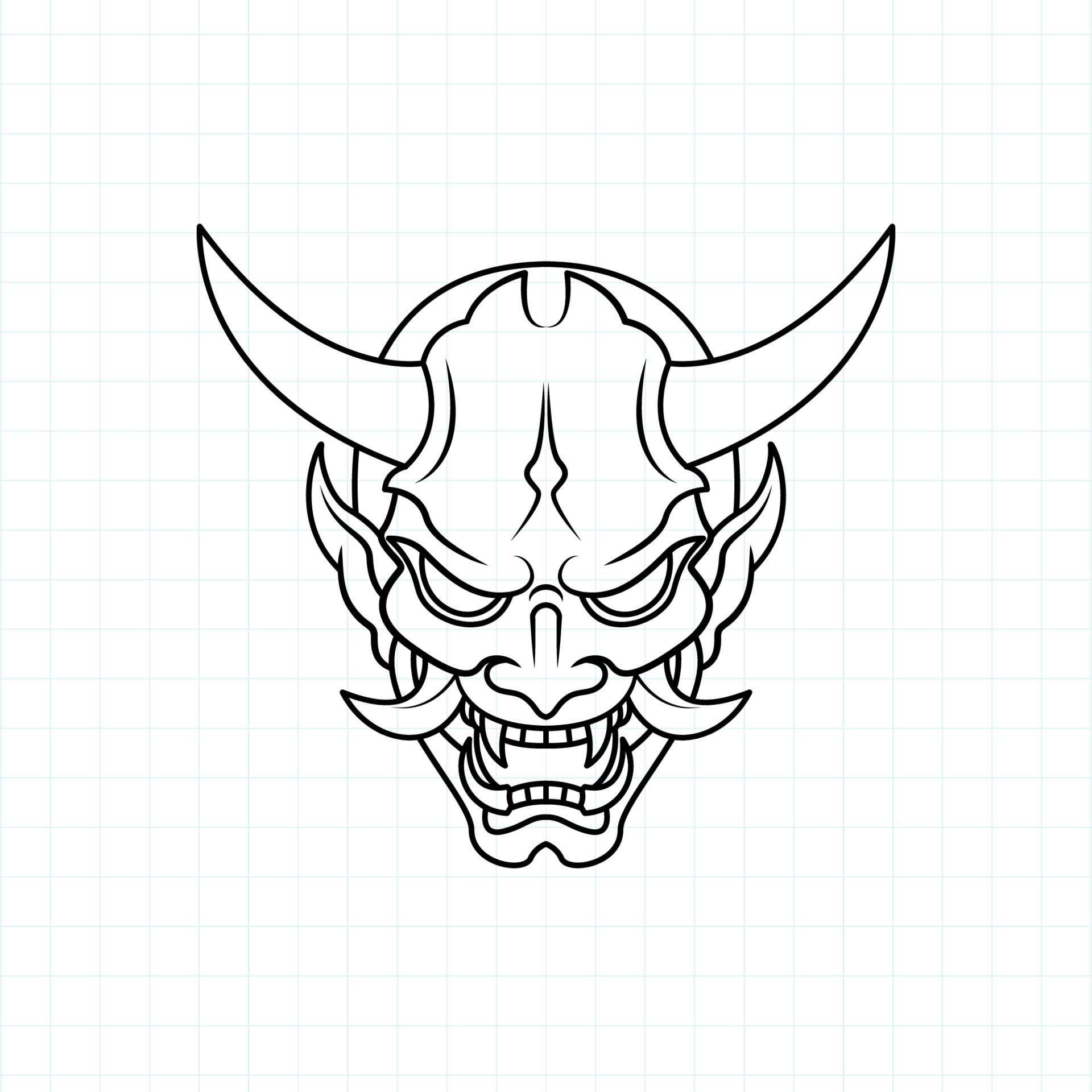 Oni Mask Vector Art, Icons, Free Download