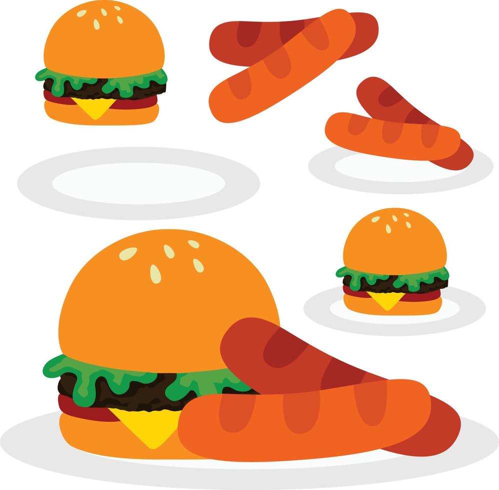 Summer Activity Fun Barbecue Party Vector Clipart