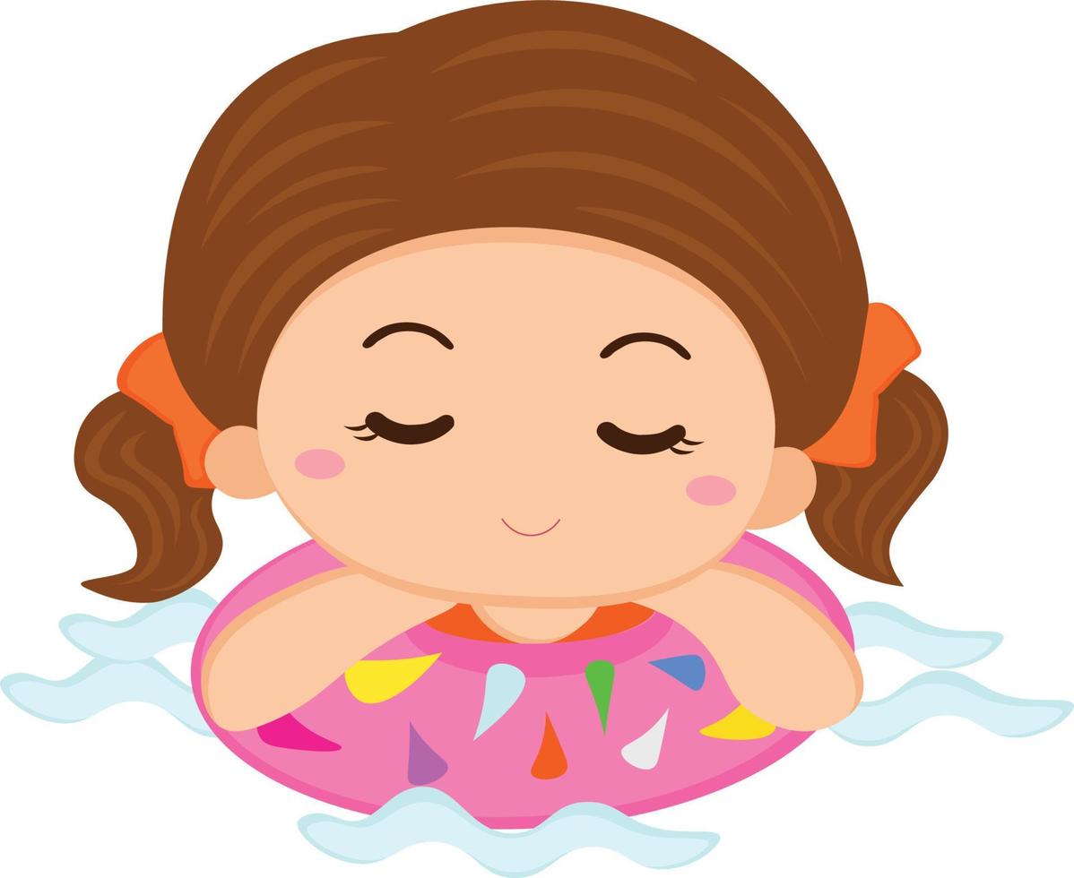 Beach Life with Cute Kids Vector