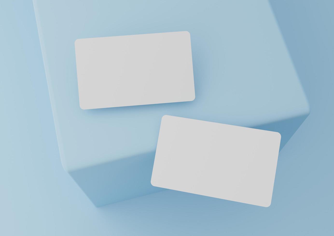 Modern business card mockup template with clipping path. Mock-up design for presentation branding, corporate identity, advertising, personal, stationery, graphic designers presentations. 3d Rendering photo
