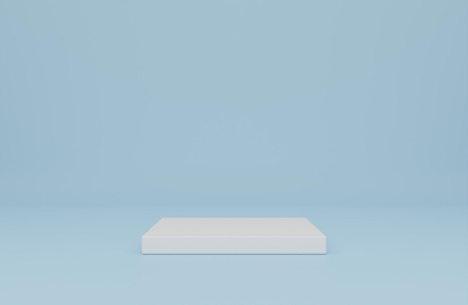 Background vector 3d blue rendering with podium and minimal cloud scene, minimal product display background 3d rendered geometric shape sky cloud blue pastel. Stage 3d render in cloud product platform photo