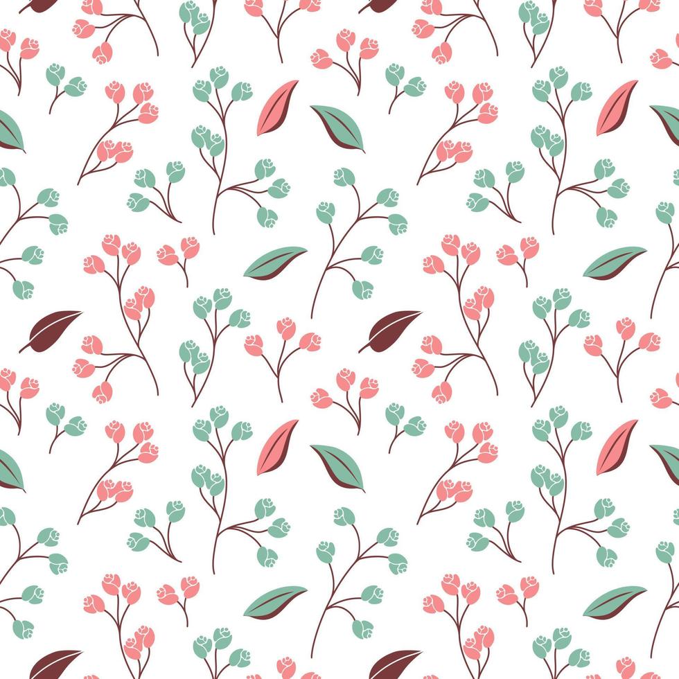 Seamless texture with floral background, pattern from flowers, botanical composition, wallpaper vector