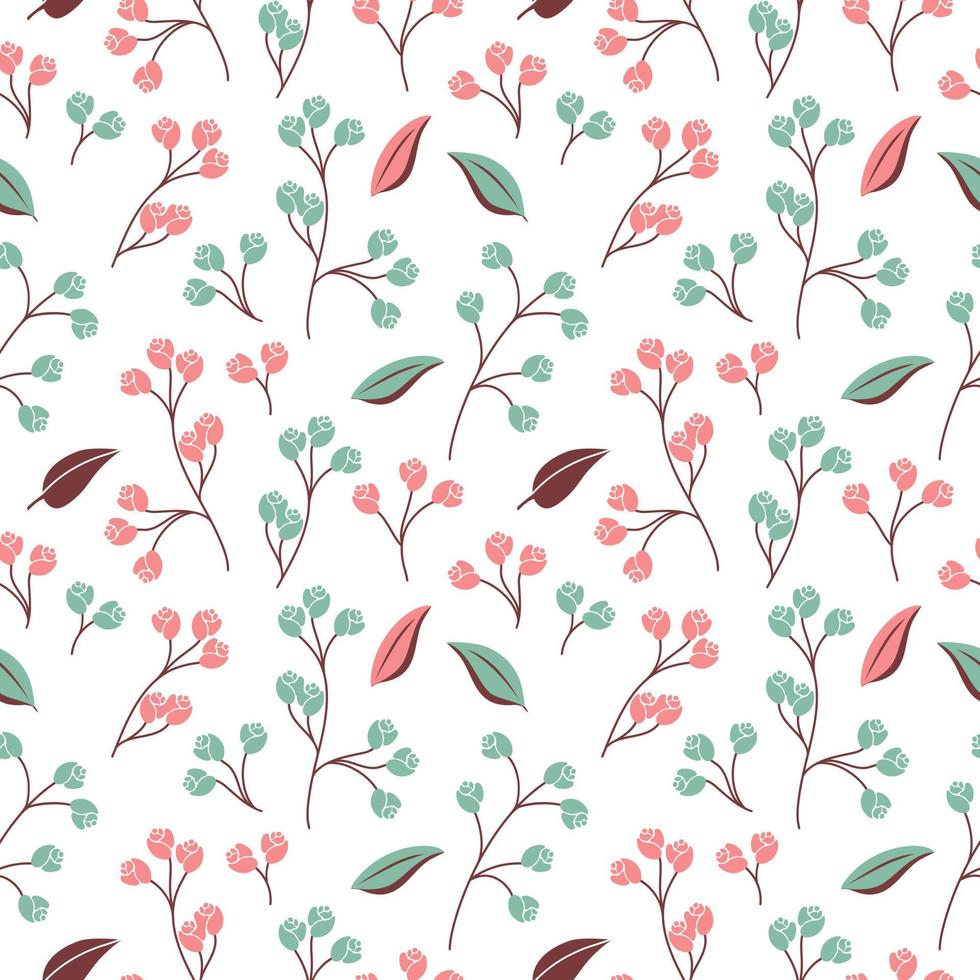 Seamless texture with floral background, pattern from flowers, botanical composition, wallpaper vector