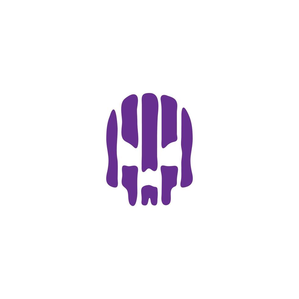 Skull simple logo design vector