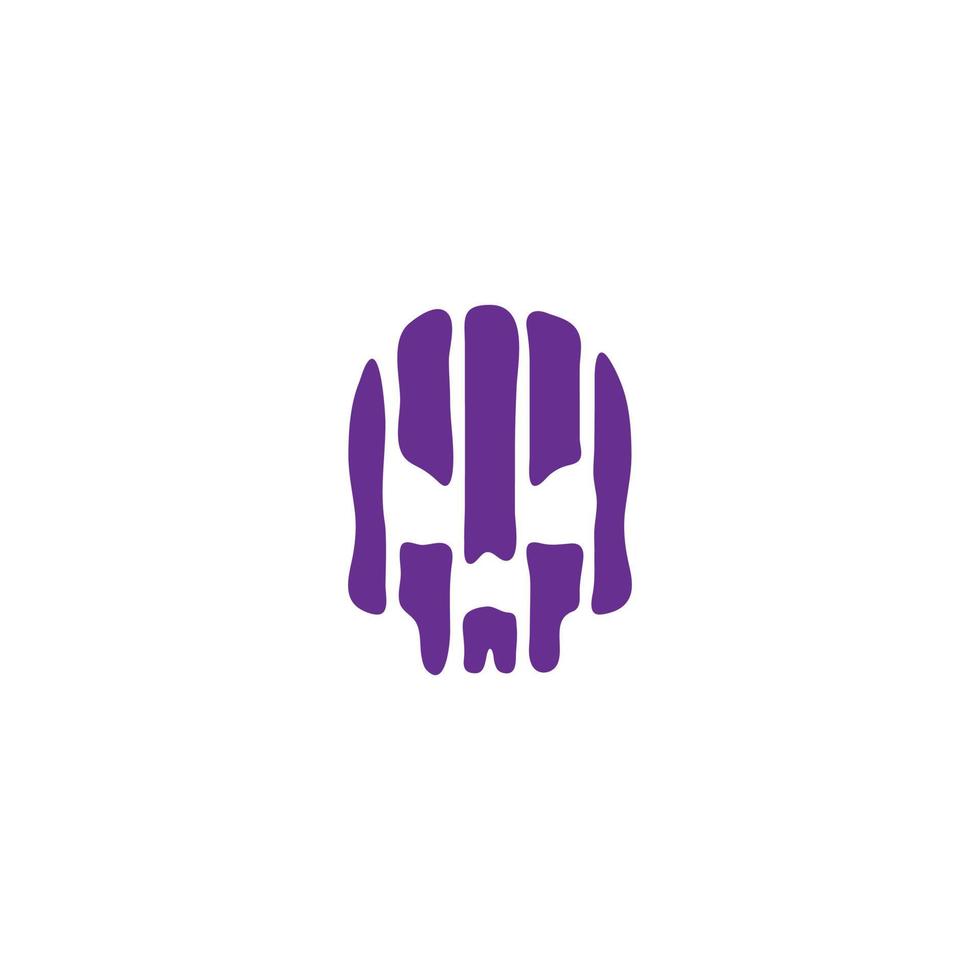 Skull simple logo design vector